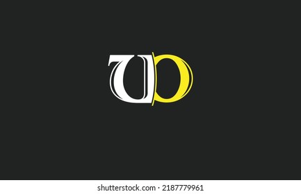 Alphabet letters Initials Monogram logo UO, OU, U and O