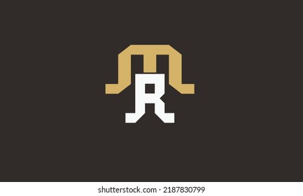 Alphabet letters Initials Monogram logo MR, RM, M and R