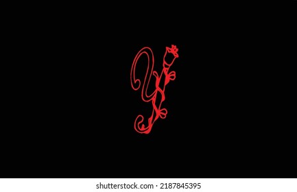 Letras alfabéticas Iniciales Logo del Monograma 'Y tulipanes ' tulipanes Y' Y y tulipanes