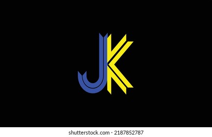 Letras alfabéticas Iniciales Monograma J 'K ;J ' K Y J