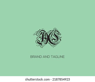 Alphabet letters Initials Monogram logo AC CA A C