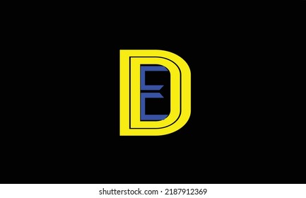 Alphabet letters Initials Monogram logo D 'E'E D ' E ' AND D.