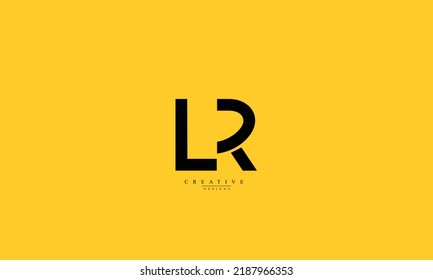  Alphabet letters Initials Monogram logo LR RL L R 