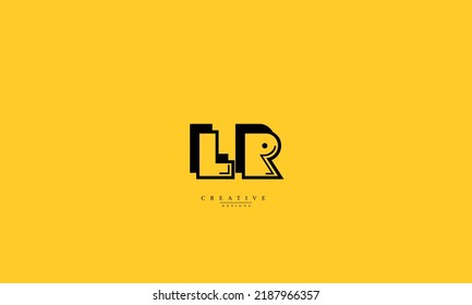  Alphabet letters Initials Monogram logo LR RL L R 