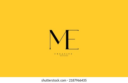  Alphabet letters Initials Monogram logo ME EM M E 