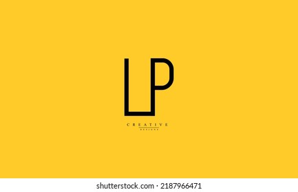  Alphabet letters Initials Monogram logo LP PL L P