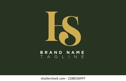 Alphabet letters Initials Monogram logo HS, SH, H and S