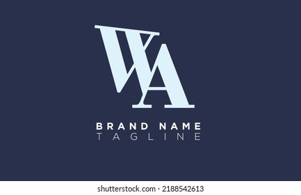 Alphabet letters Initials Monogram logo WA, AW, W and A