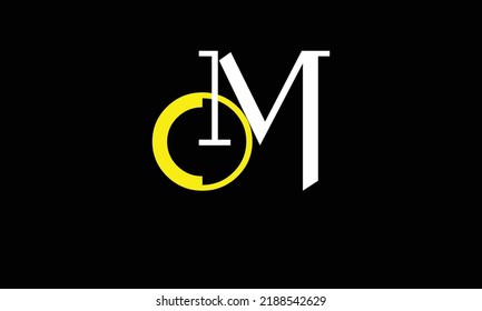 Alphabet letters Initials Monogram logo OM, MO, O and M