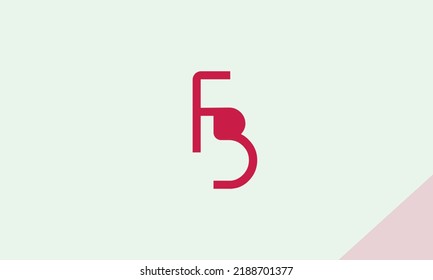 Alphabet letters Initials Monogram logo FB, BF, F and B