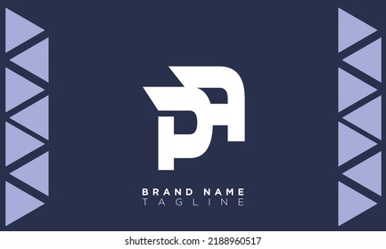  Alphabet letters Initial Monogram Logo PA, AP, P und A