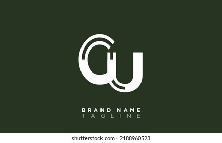 Alphabet letters Initials Monogram logo CU, UC, C and U