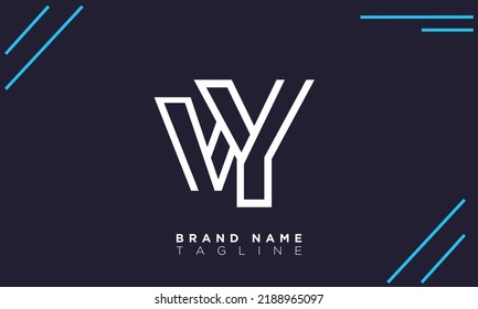 Alphabet letters Initials Monogram logo VY, YV, V and Y