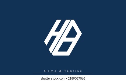 Alphabet letters Initials Monogram logo HB , BH
