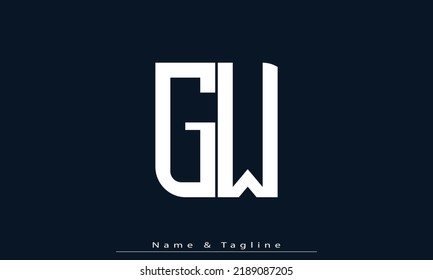 Alphabet letters Initials Monogram logo GW , WG