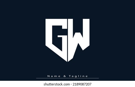 Alphabet letters Initials Monogram logo GW , WG