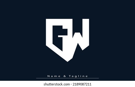 Alphabet letters Initials Monogram logo GW , WG