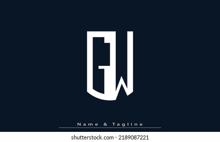 Alphabet letters Initials Monogram logo GW , WG