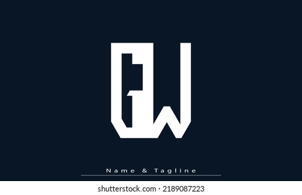 Alphabet letters Initial Monogram Logo GW , WG