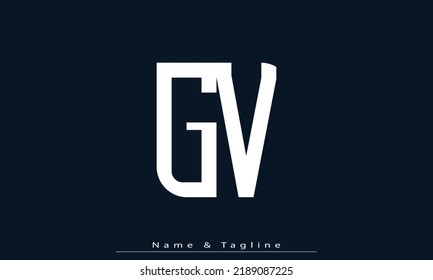 Alphabet letters Initials Monogram logo GV , VG