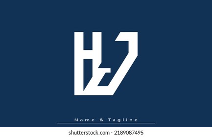 Alphabet letters Initials Monogram logo HJ , JH