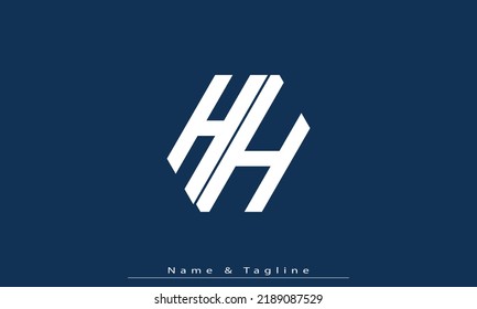 Alphabet letters Initials Monogram logo HH