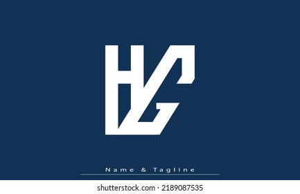 Alphabet letters Initials Monogram logo HG , GH