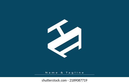 Alphabet letters Initials Monogram logo HA , AH