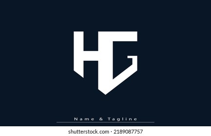 Alphabet letters Initials Monogram logo HG , GH