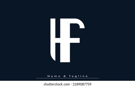 Alphabet letters Initials Monogram logo HF , FH