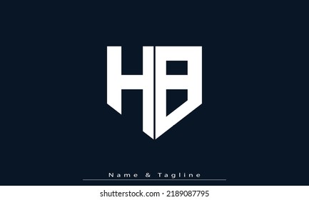 Alphabet letters Initials Monogram logo HB , BH
