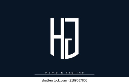 Alphabet letters Initials Monogram logo HJ , JH