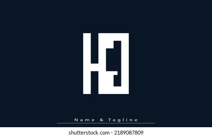 Alphabet letters Initial Monogram Logo HJ, JH