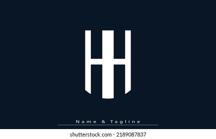 Alphabet letters Initials Monogram logo HH