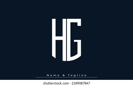 Alphabet letters Initials Monogram logo HG , GH