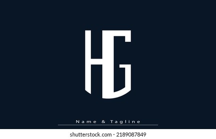 Alphabet letters Initials Monogram logo HG , GH