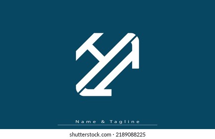 Alphabet letters Initials Monogram logo HI , IH