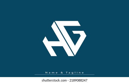 Alphabet letters Initials Monogram logo HG , GH