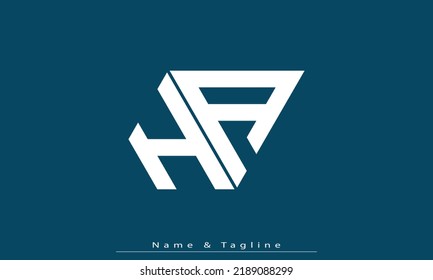 Alphabet letters Initials Monogram logo HA , AH