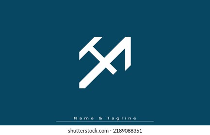 Alphabet letters Initial Monogram Logo HF, FH