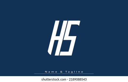Alphabet letters Initials Monogram logo HS , SH