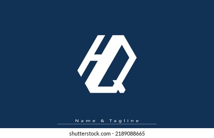 Alphabet letters Initials Monogram logo HQ , QH