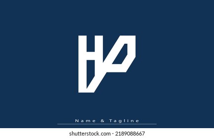 Alphabet letters Initials Monogram logo HP , PH