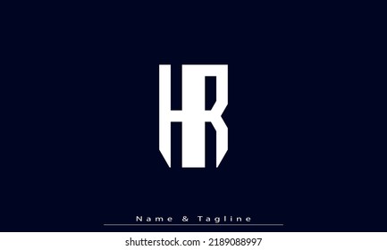 Letras alfabéticas Iniciales Logo Monograma HR , RH