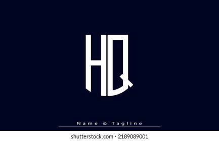 Alphabet letters Initial Monogram Logo HQ, QH