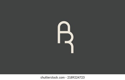 Alphabet letters Initials Monogram logo AR, RA, A and R