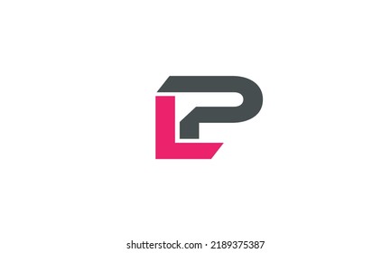 Alphabet letters Initials Monogram logo LP, PL, L and P