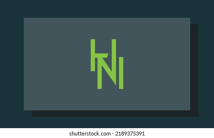 Letras alfabéticas Iniciales Logotipo Monograma HN, NH, H y N