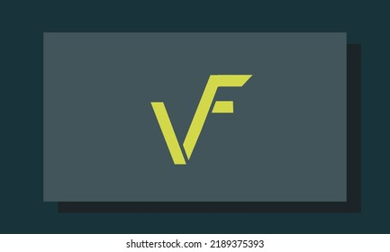 Alphabet letters Initials Monogram logo VF, FV, V and F