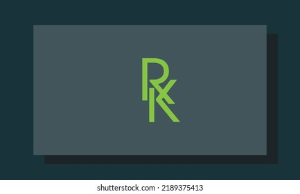 Alphabet letters Initials Monogram logo RK, KR, R and K